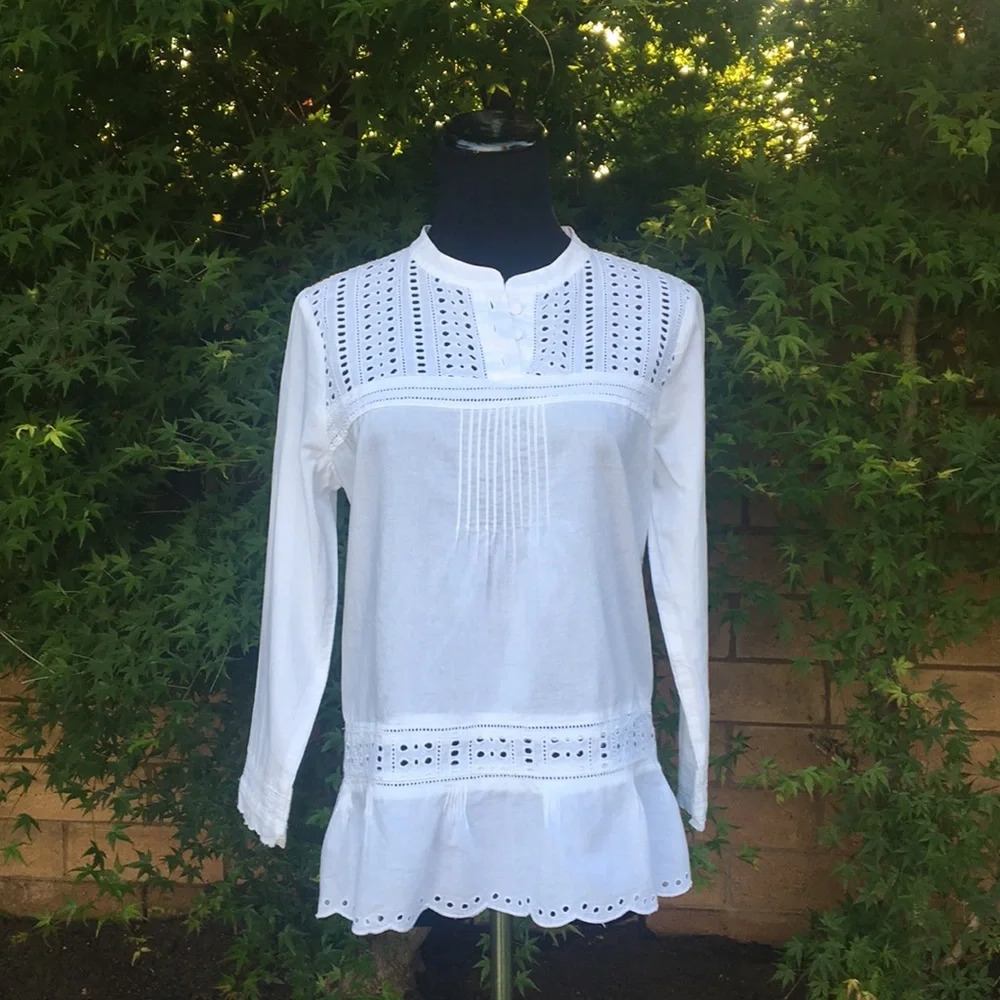 J Crew Eyelet Blouse